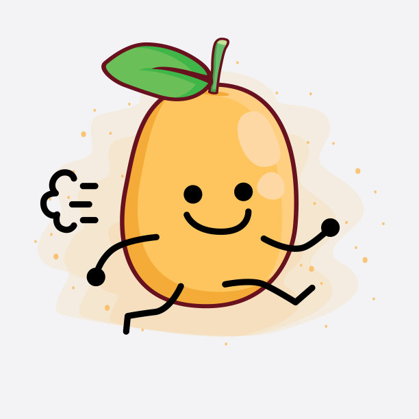 金橘水果可爱的性格与简单的脸图片下载