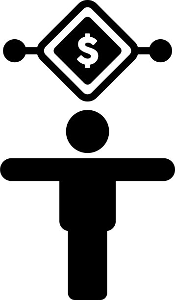 数字美元符号图标以男性为代表图片下载