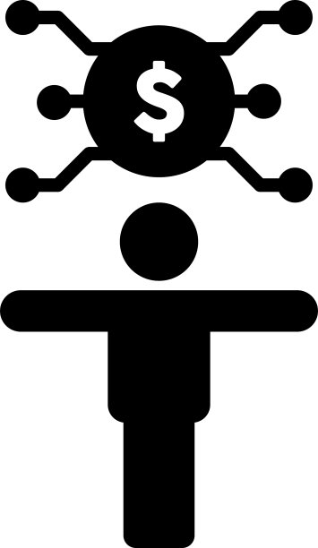 数字美元符号图标以男性为代表图片下载