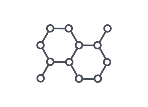 有机分子结构的科学网络图标图片下载