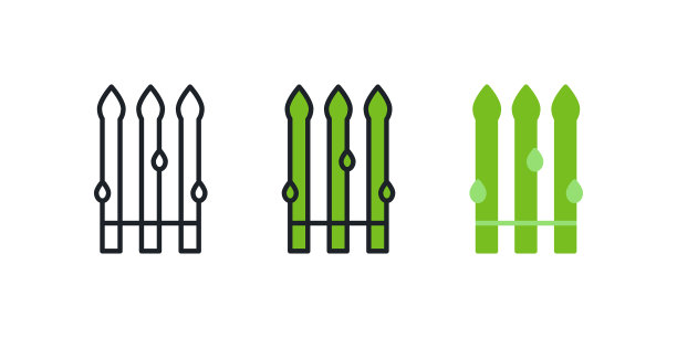 芦笋图标线形彩色图标轮廓形状图片下载