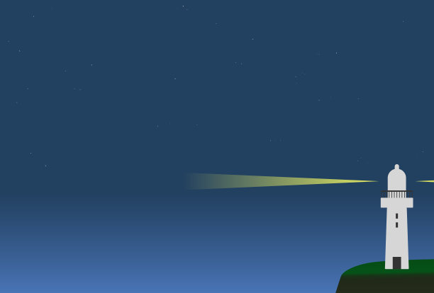 这是一幅带有灯塔的风景背景图。图片下载