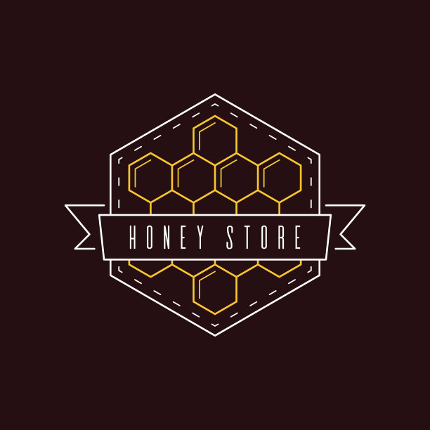 蜂蜜生产公司的标牌或标志图片下载
