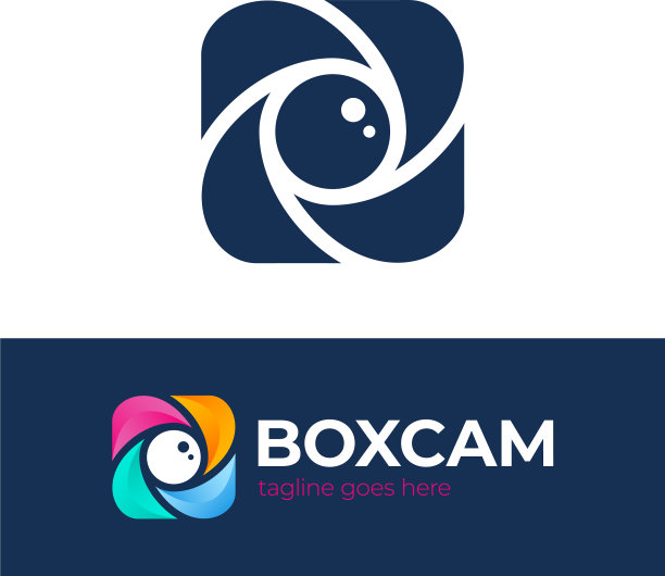 彩色方形相机快门标志盒摄影相机图片下载