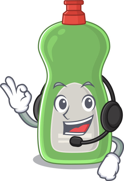 洗碗液漫画戴着耳机图片下载