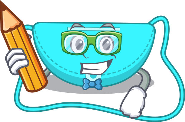 一个聪明的学生背囊卡通人物图片下载