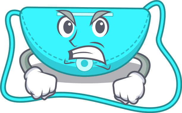 一个卡通图片吊袋显示一个生气图片下载