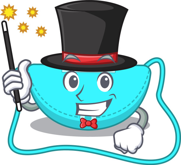 一个华丽的聪明魔术师背囊卡通图片下载