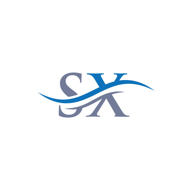 创意sx字母与豪华概念现代sx图片下载