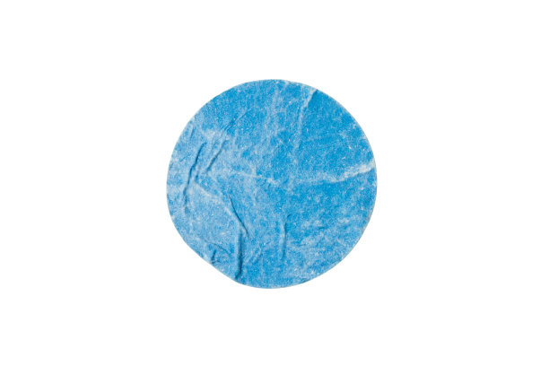 旧蓝色圆形不干胶纸不干胶标签孤立在白色背景上图片下载