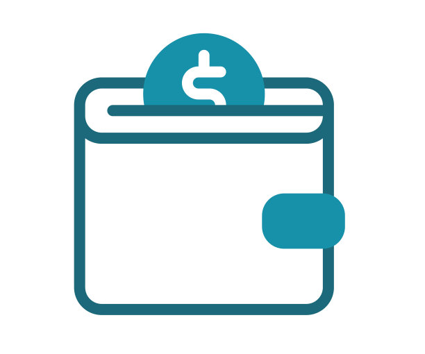 钱包财富皮夹单孤立与图标图片下载