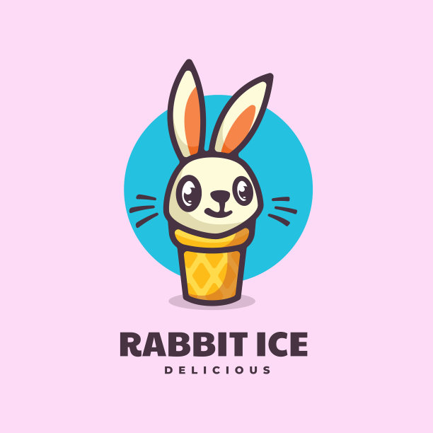 标志兔子造型简单，是吉祥物图片下载