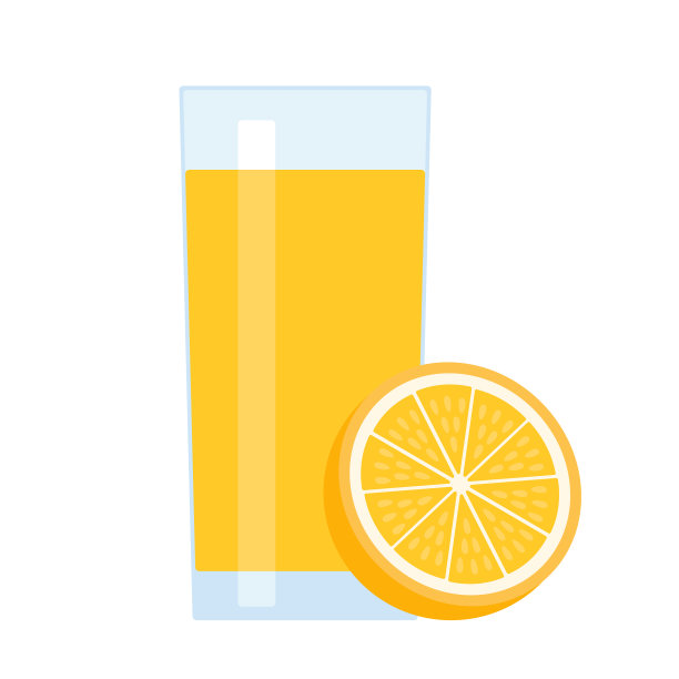 杯装橙汁和半杯新鲜橙汁图片下载