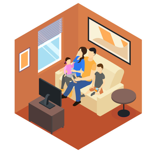 家庭家居等距设计图片下载