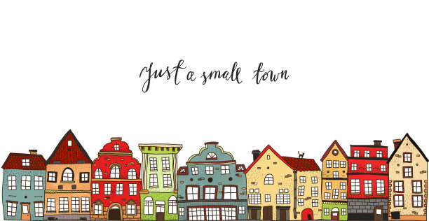 小镇设计图片下载
