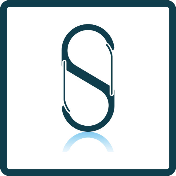 登山运动员双面卡宾枪图标图片下载