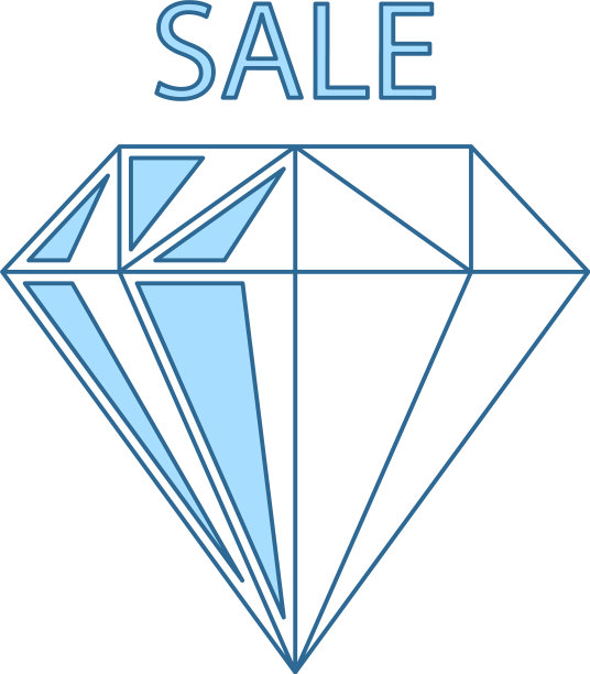 钻石与销售标志图标图片下载