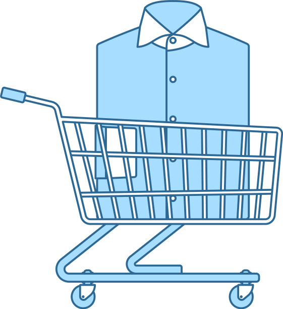 购物车与衣服衬衫图标图片下载