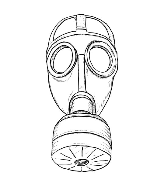 防护防毒面具示意图图片下载