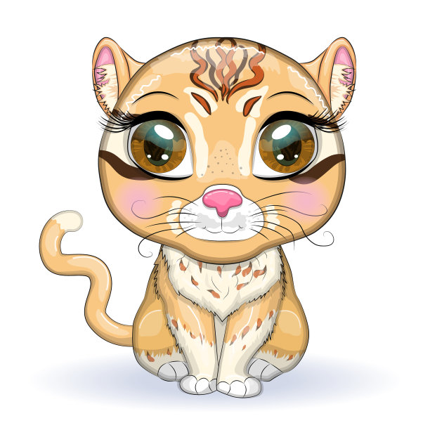 亚洲金猫，有特色的斑点和图片下载