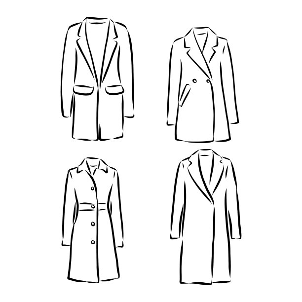 为女性穿长袖和口袋外套图片下载