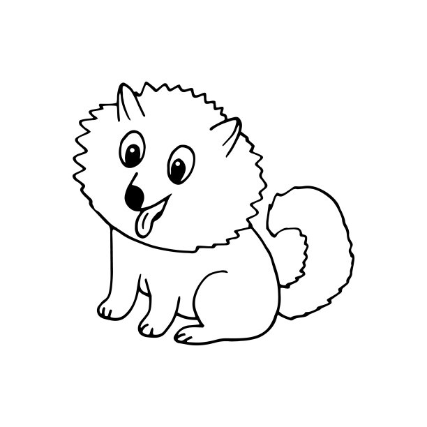 狗图标。手绘涂鸦。矢量，斯堪的纳维亚，北欧，极简主义，单色。宠物，动物，可爱，有趣。图片下载