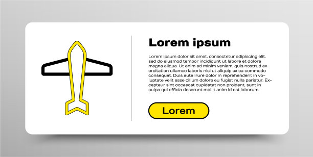 线喷气式战斗机图标孤立在白色背景图片下载