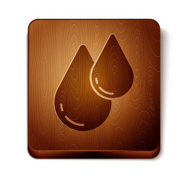棕色水滴图标孤立在白色背景图片下载