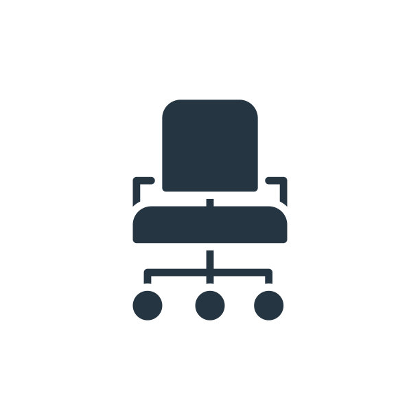 椅子上的图标。字形椅子图标用于网站设计和移动，应用程序开发，打印。椅子图标从填充的业务和办公室收集孤立的白色背景。图片下载