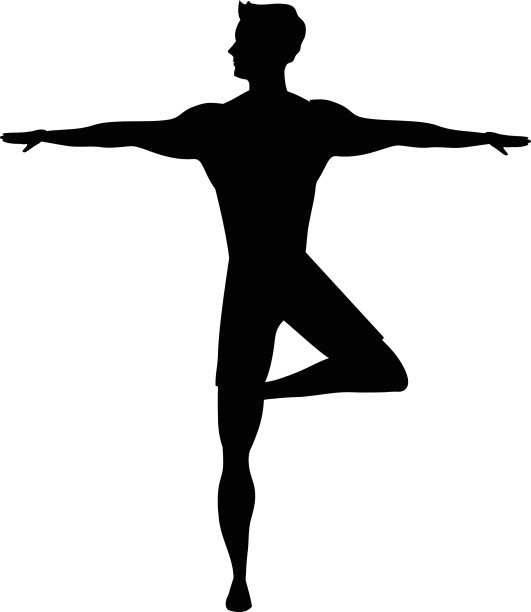 运动员舞蹈芭蕾舞剪影图标图片下载