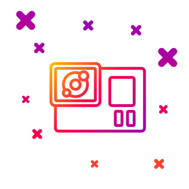 颜色线行动极端相机图标隔离上图片下载