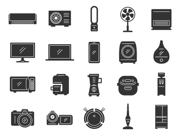 家电图标设置。图片下载