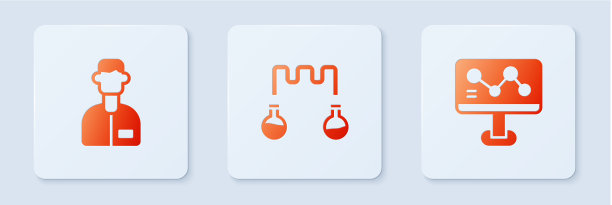 设置试管和烧瓶实验室助理图片下载