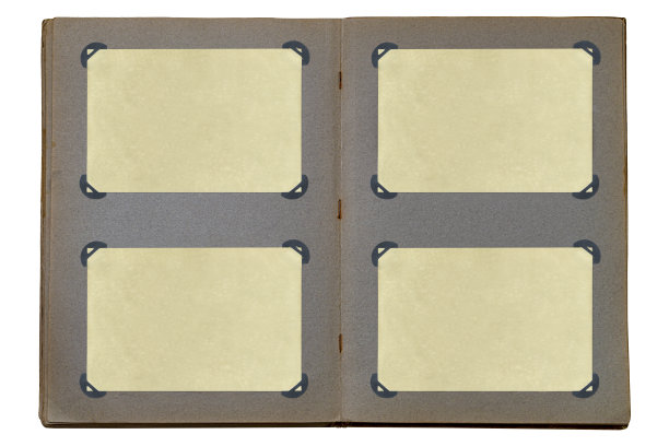 打开旧相册孤立的白色背景图片下载