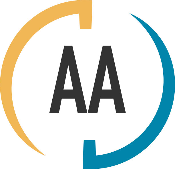 首字母aa swoosh设计标志概念图片下载