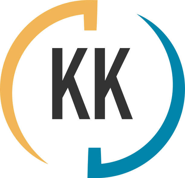 首字母kk swoosh设计标志概念图片下载