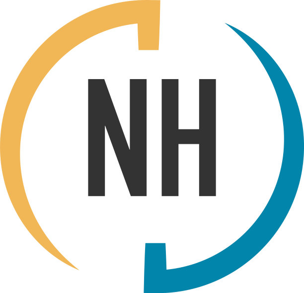 首字母nh swoosh设计标志概念图片下载