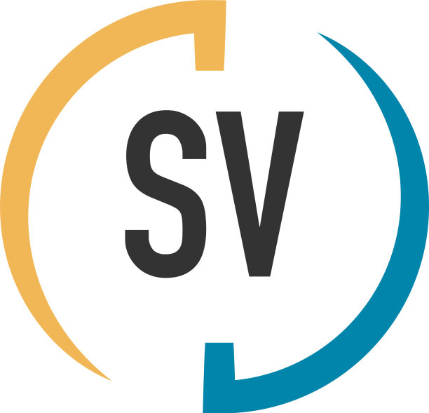 首字母sv swoosh设计标志概念图片下载