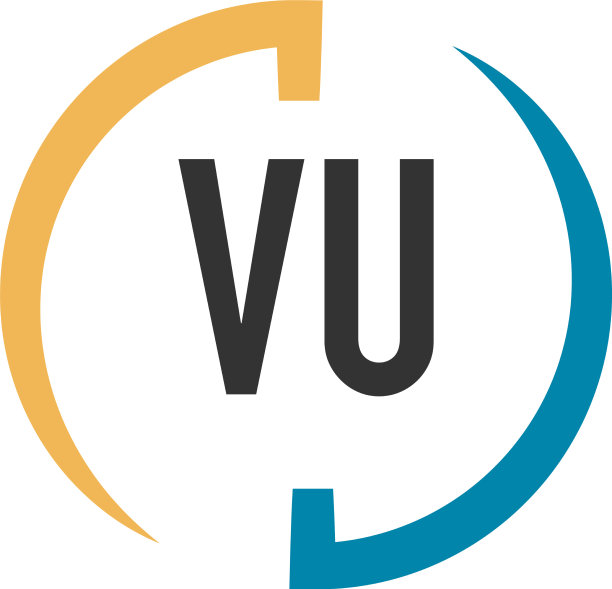 最初的字母vu标志设计概念图片下载