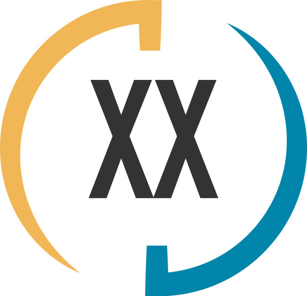 首字母xx swoosh设计标志概念图片下载