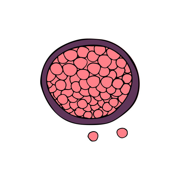 彩色涂鸦腮红插图在矢量。彩色腮红图标。腮红涂鸦插图图片下载