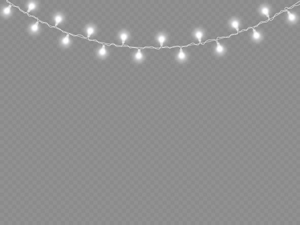 圣诞彩灯花环，霓虹灯led。图片下载