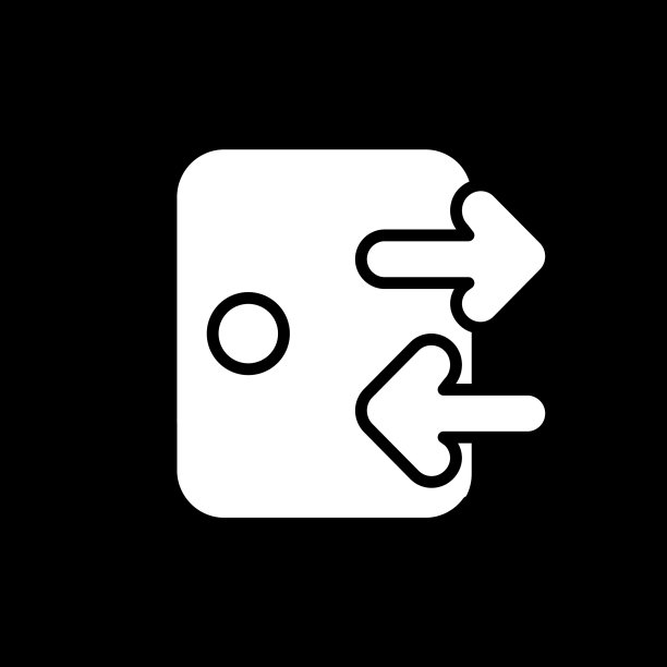 登录和退出黑暗模式的字形图标图片下载