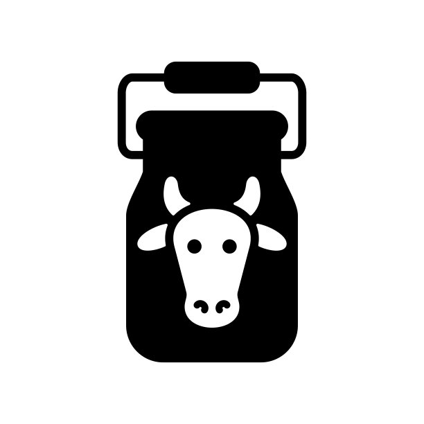 容器能不能为牛奶矢量平面字形图标图片下载