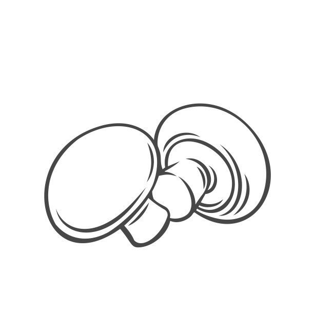 香菇蔬菜轮廓图标图片下载