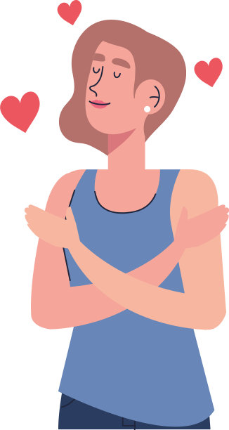 美丽性感的女孩与心图片下载