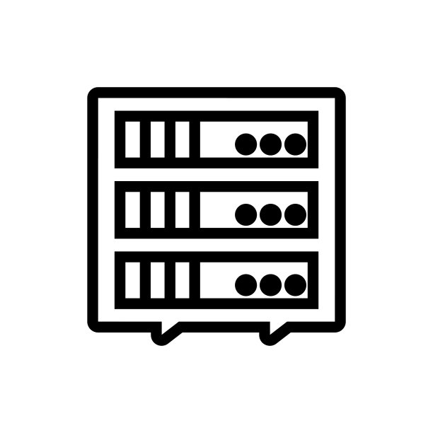 矢量数据中心图标。双色版本股票插图图片下载