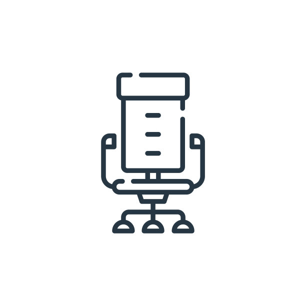 从办公室概念的办公椅图标向量。细线插图的办公椅可编辑的笔触。办公椅线性标志，用于网络和移动应用程序，标志，印刷媒体。图片下载