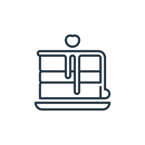 一块蛋糕图标矢量庆祝的概念。蛋糕的细线插图可编辑笔触。一块蛋糕线性符号使用在web和移动应用程序，标志，印刷媒体。图片下载