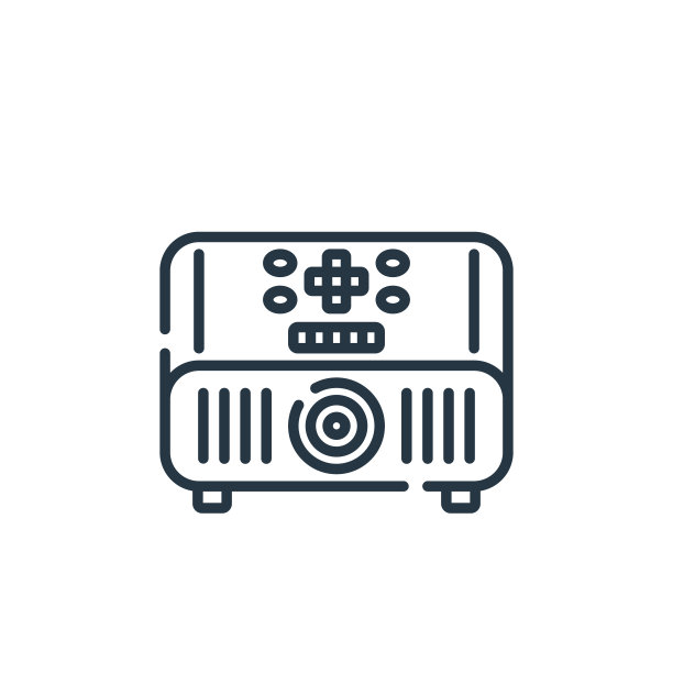 投影仪图标矢量从硬件概念。投影仪的细线插图可编辑的笔触。投影仪线性标志，用于web和移动应用程序，标志，印刷媒体。图片下载